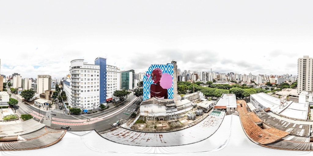 Empena revive história negra no bairro da Liberdade, em São Paulo