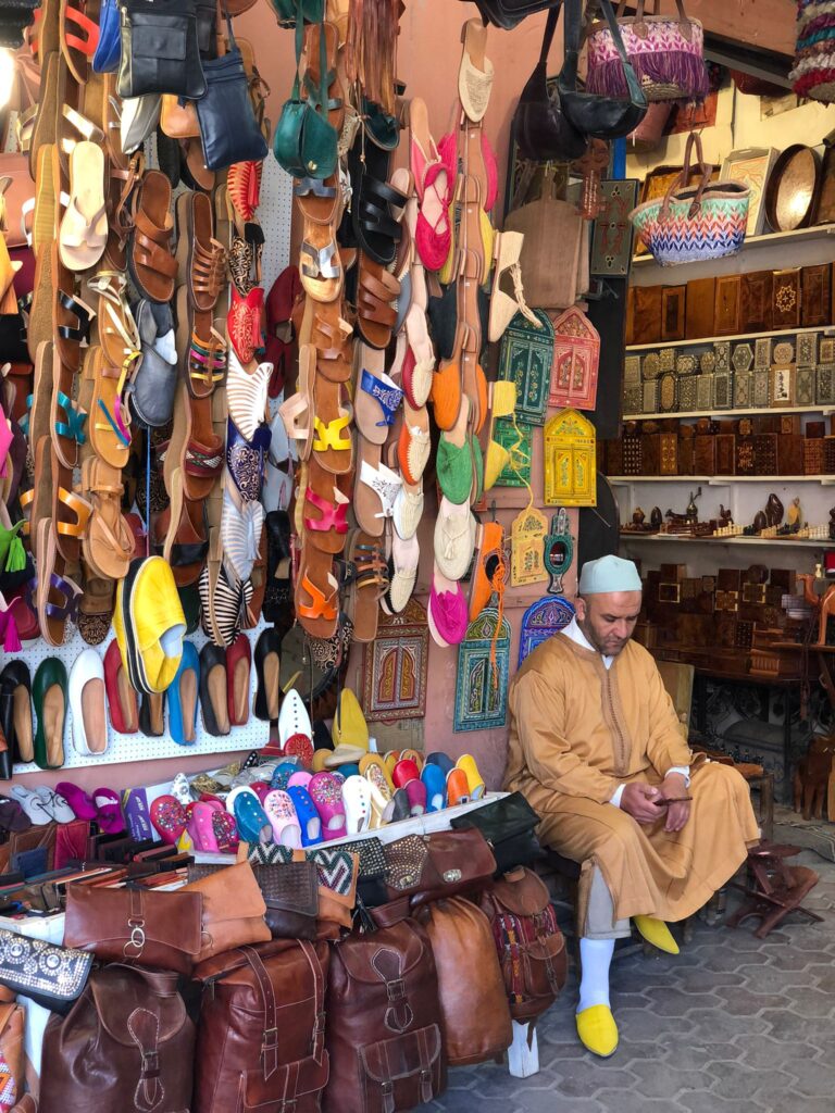 Foto do mercado de Marrakech
