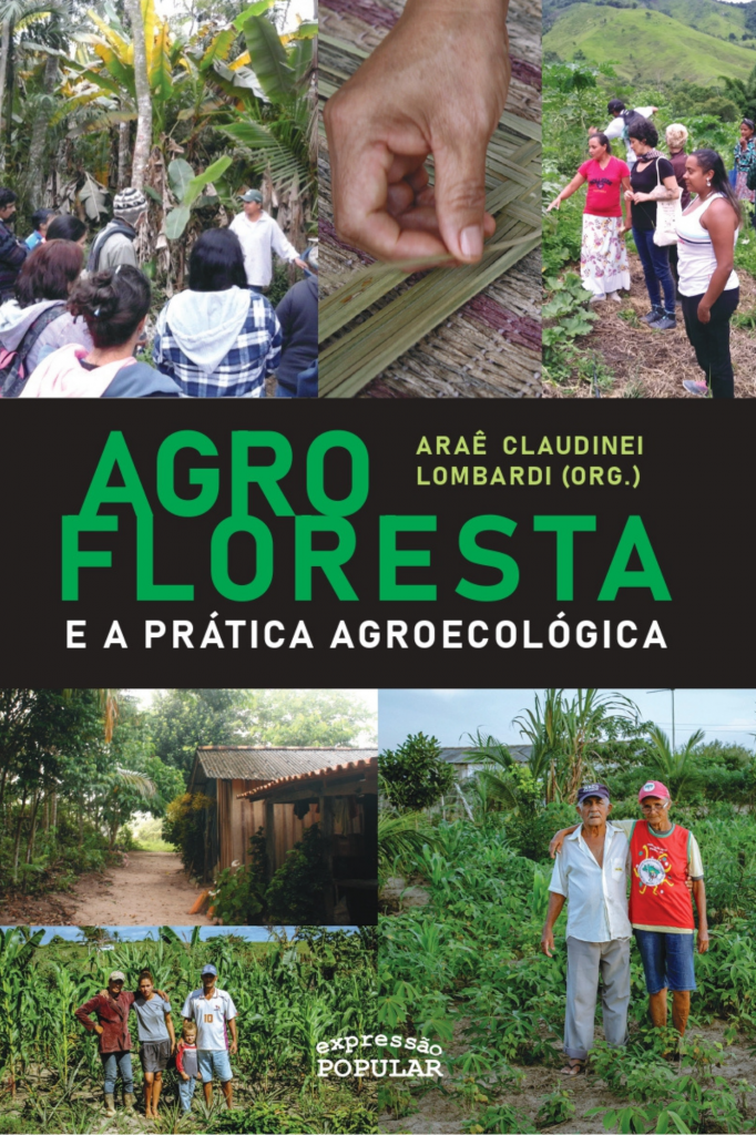 Foto da capa do livro com imagens na zona rural, uma faixa preta no meio e o título escrito na cor verde. 