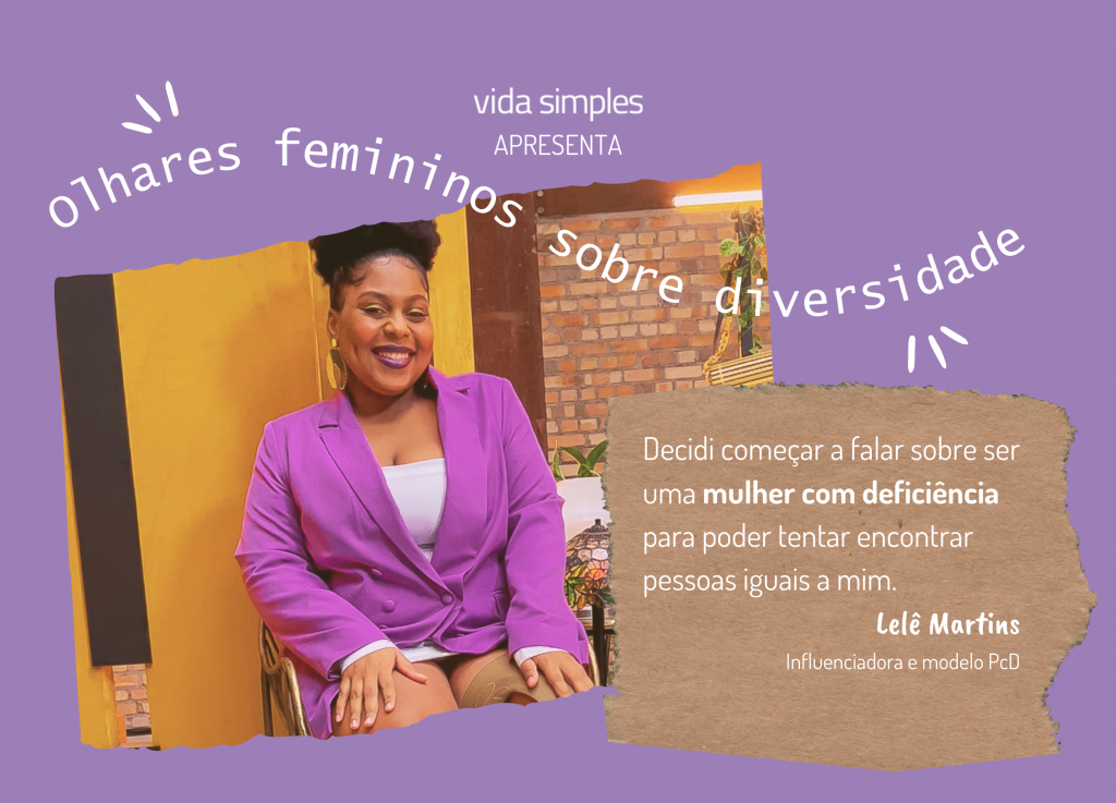 Olhares femininos: Lelê Martins apoia a visibilidade para mulheres negras com deficiência